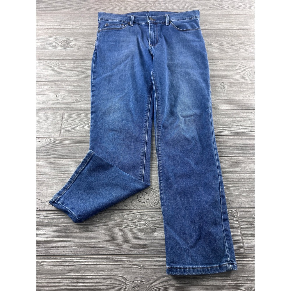 Mott & Bow Mens Straight Leg Jeans Medium Wash Blue Denim 31x30